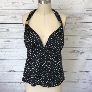 VICTORIA’S SECRET Black White Polkadot Tankini Top